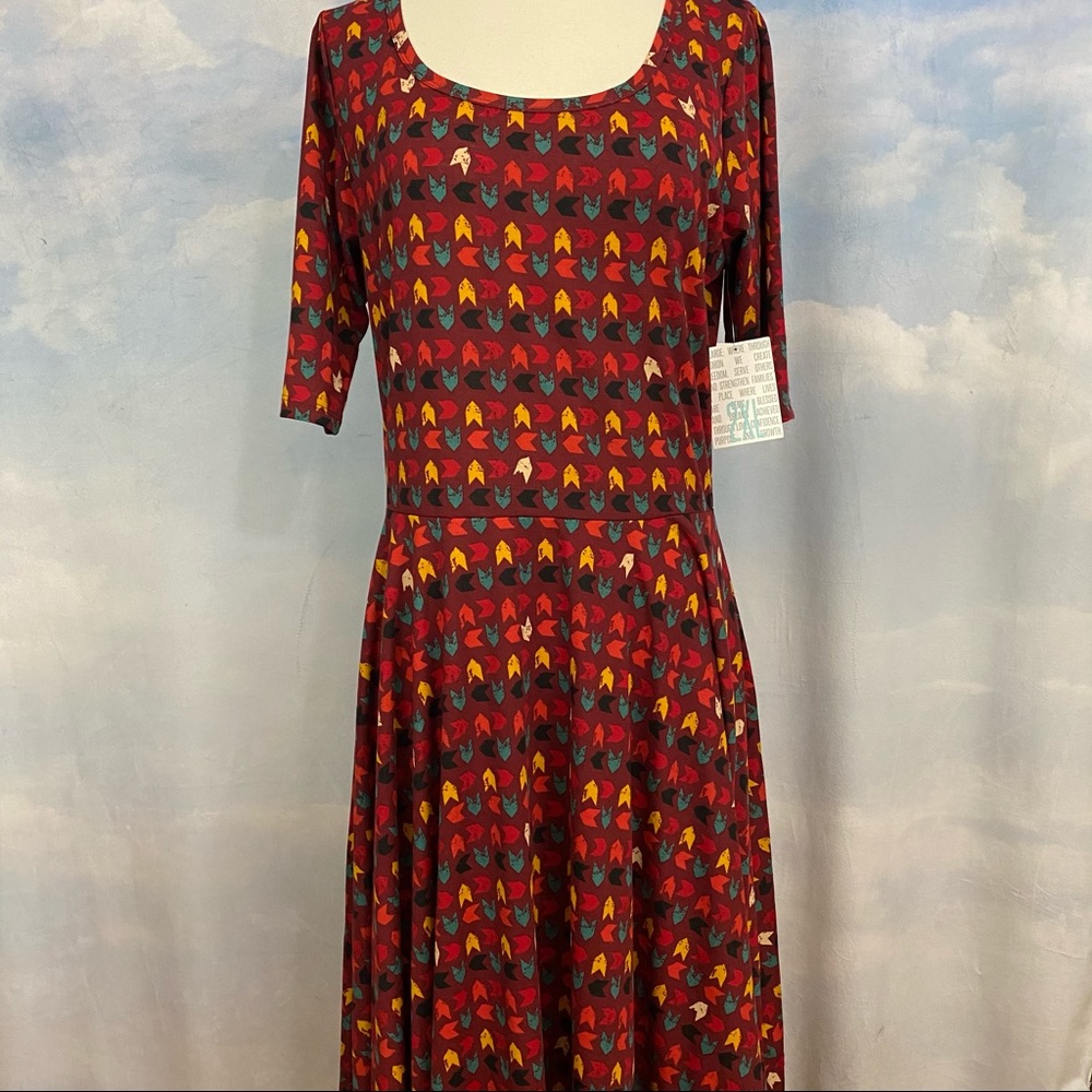 LuLaRoe Nicole A-line Dress 2XL